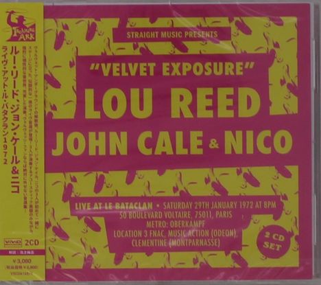 Lou Reed, John Cale &amp; Nico: Live At Le Bataclan 1972, 2 CDs