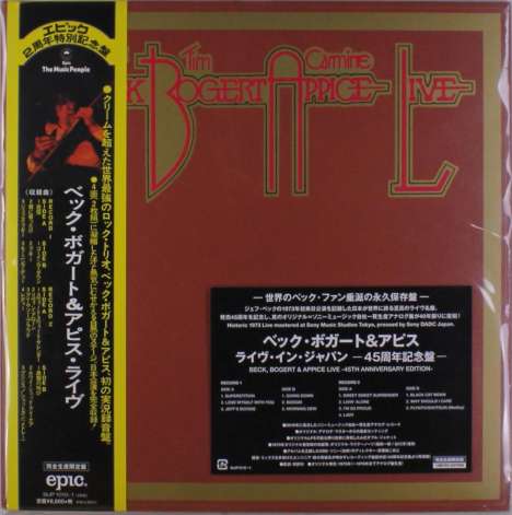 Beck, Bogert &amp; Appice: Live (45th Anniversary) (Limited-Edition), 2 LPs