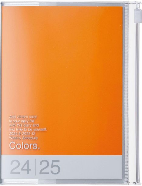 MARK'S 2024/2025 Taschenkalender A6 vertikal, COLORS // Orange, Buch