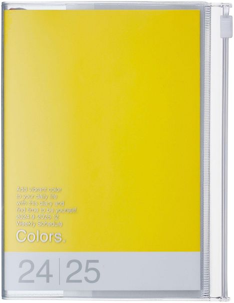 MARK'S 2024/2025 Taschenkalender A6 vertikal, COLORS // Yellow, Buch