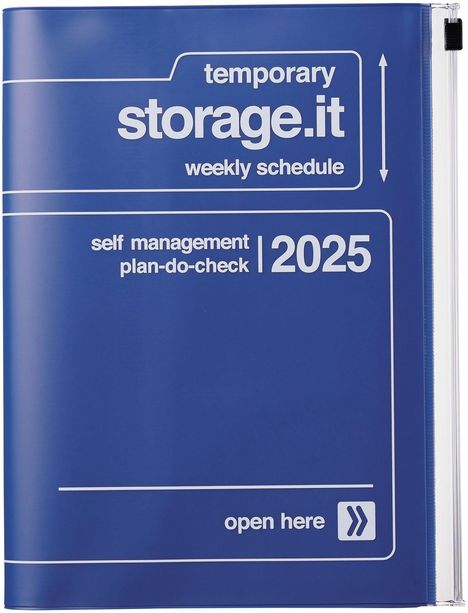 MARK'S 2024/2025 Taschenkalender A5 vertikal, Storage it // Navy, Buch