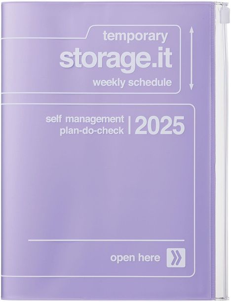 MARK'S 2024/2025 Taschenkalender A5 vertikal, Storage it // Purple, Buch