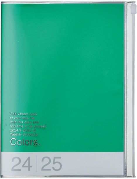 MARK'S 2024/2025 Taschenkalender A5 vertikal, COLORS // Green, Buch
