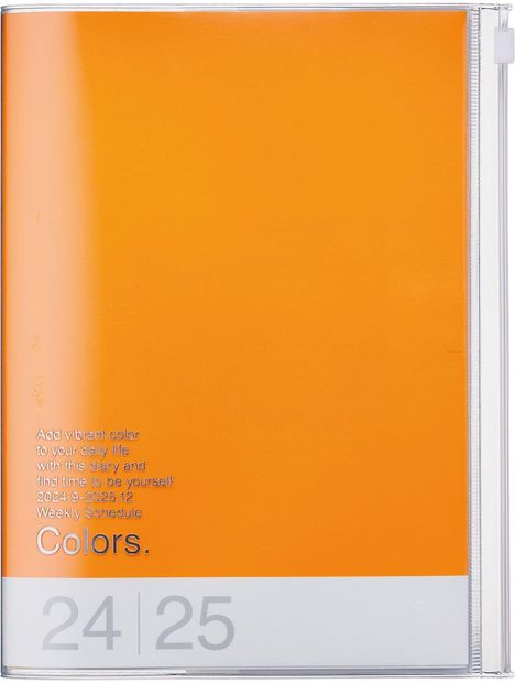 MARK'S 2024/2025 Taschenkalender A5 vertikal, COLORS // Orange, Buch
