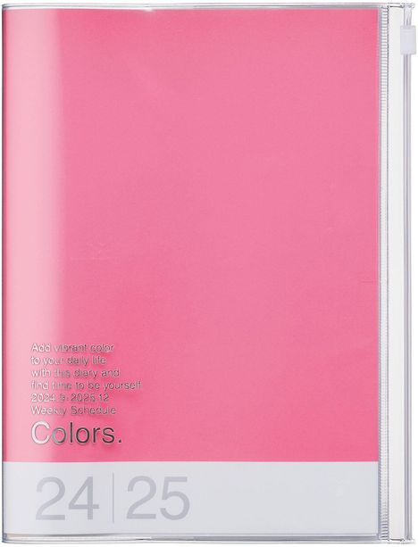 MARK'S 2024/2025 Taschenkalender A5 vertikal, COLORS // Pink, Buch