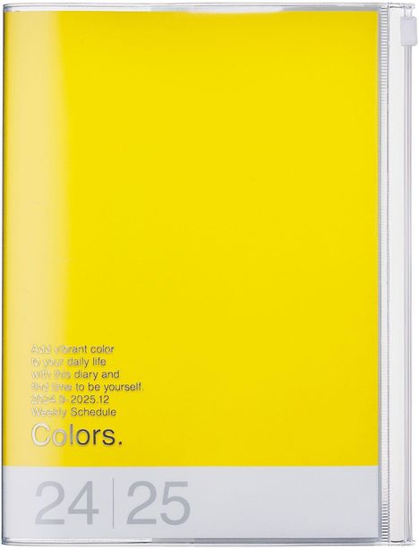MARK'S 2024/2025 Taschenkalender A5 vertikal, COLORS // Yellow, Buch