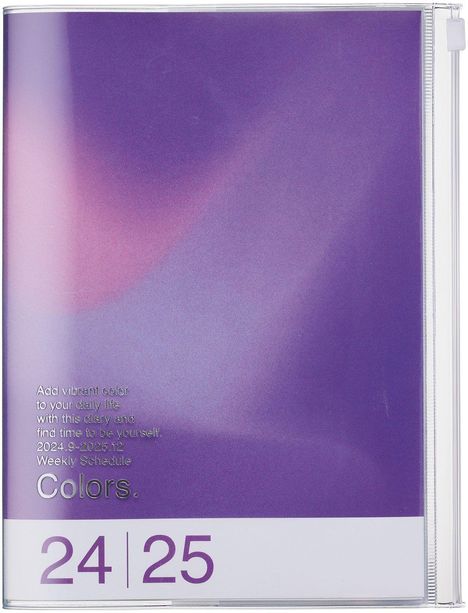 MARK'S 2024/2025 Taschenkalender A5 vertikal, Gradient // Purple, Buch