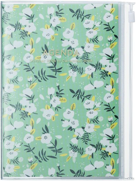 MARK'S 2024/2025 Taschenkalender B6 vertikal, Flower Pattern // Green, Buch