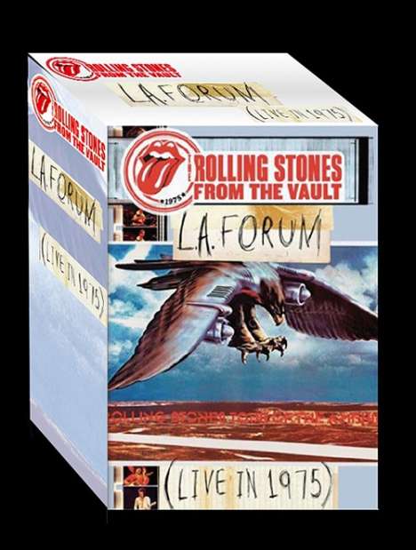 The Rolling Stones: From The Vault: L.A. Forum (Live In 1975), 2 CDs, 1 DVD und 1 T-Shirt