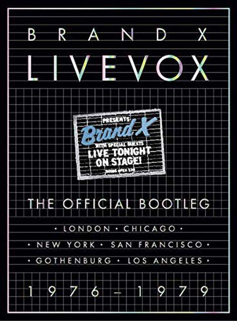 Brand X: Livevox: The Official Bootleg (Digipack), 6 CDs