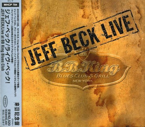 Jeff Beck: Live At BB King Blues Club, CD