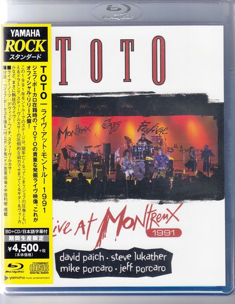 Toto: Live At Montreux 1991, 1 CD und 1 Blu-ray Disc
