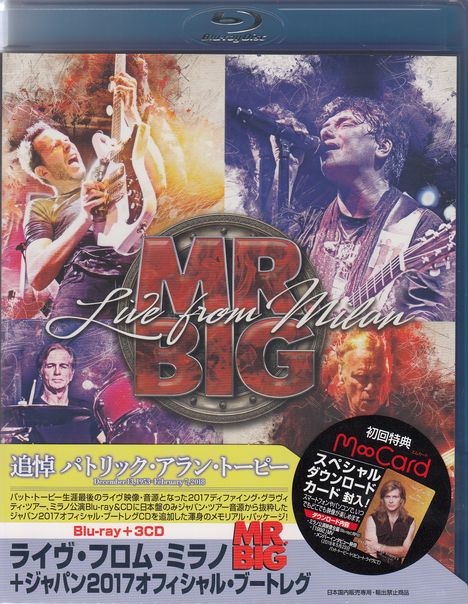 Mr. Big (UK): Live From Milan + Japan 2017 Official Bootleg, 1 Blu-ray Disc und 3 CDs