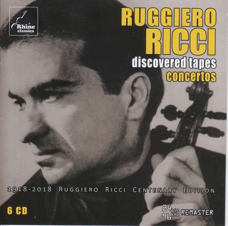Ruggiero Ricci - Discovered Tapes "Concertos", 6 CDs