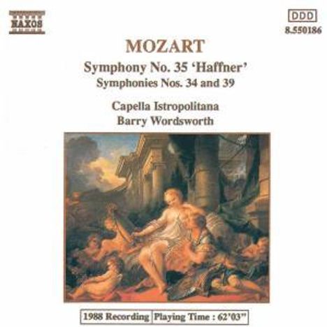 Wolfgang Amadeus Mozart (1756-1791): Symphonien Nr.34,35,39, CD