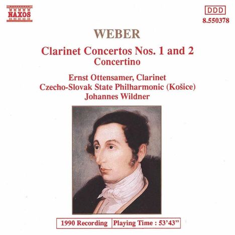 Carl Maria von Weber (1786-1826): Klarinettenkonzerte Nr.1 &amp; 2, CD