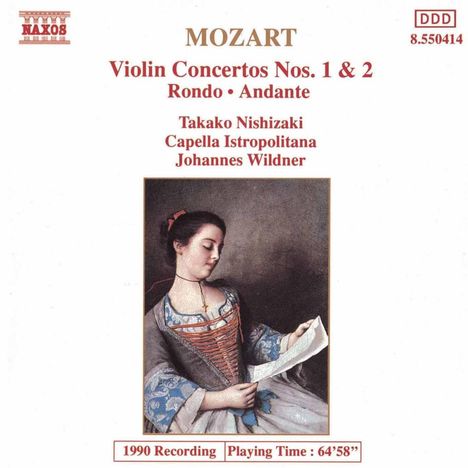 Wolfgang Amadeus Mozart (1756-1791): Violinkonzerte Nr.1 &amp; 2, CD