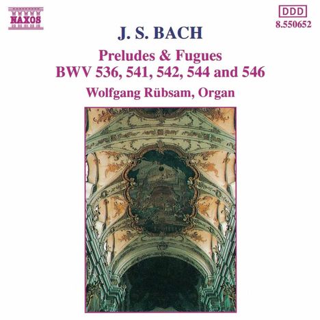 Johann Sebastian Bach (1685-1750): Präl.& Fugen BWV 536,541,542,544,546, CD