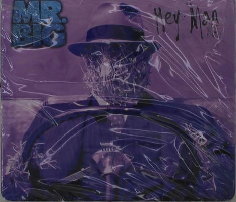 Text: „MR. BIG“, „Hey Man“. Illustration: Eine Person mit zerbrochenem Spiegel als Gesicht, in einem Anzug und Hut.