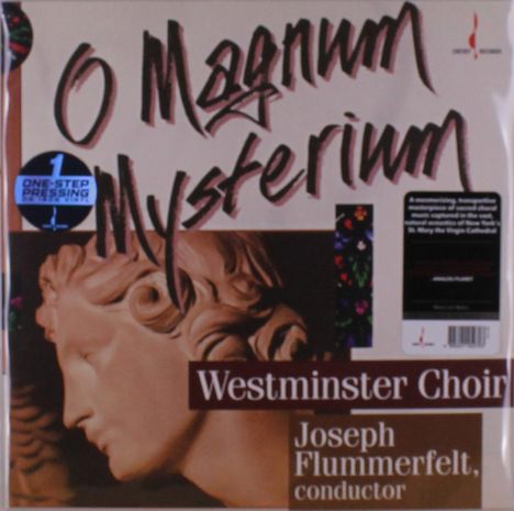 "O Magnum Mysterium", Westminster Choir, Joseph Flummerfelt, conductor. Statue eines friedlichen Gesichts im Profil.