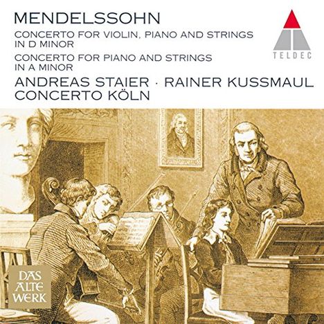 Felix Mendelssohn Bartholdy (1809-1847): Konzert d-moll für Violine,Klavier,Orchester, CD