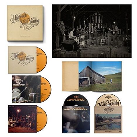 Neil Young: Harvest: 50th Anniversary Edition (SHM-CDs), 3 CDs, 2 DVDs und 1 Buch
