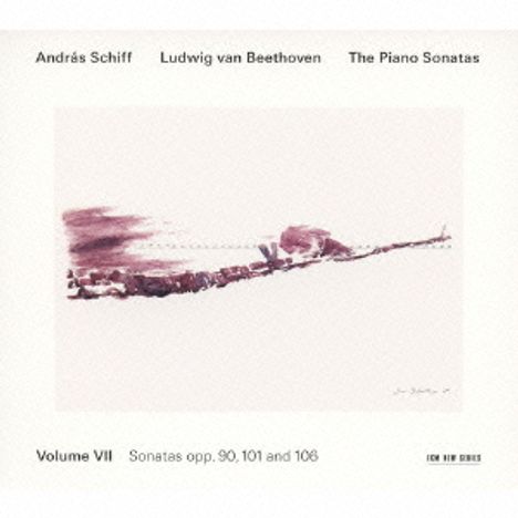 Volume VII Sonatas opp. 90, 101 and 106. András Schiff, Ludwig van Beethoven, The Piano Sonatas. Illustration in Rosa.