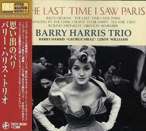 Barry Harris (1929-2021): The Last Time I Saw Paris, CD