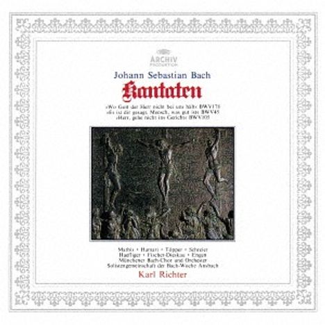 Johann Sebastian Bach (1685-1750): Kantaten BWV 45,105,178, CD