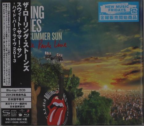 The Rolling Stones: Sweet Summer Sun: Hyde Park Live 2013 (Blu-ray + 2 SHM-CD) (Digipack) (CD-Format), 1 Blu-ray Disc und 2 CDs