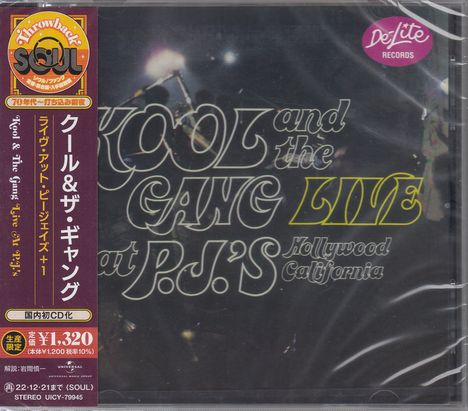 Kool &amp; The Gang: Live At P.J.'s, CD