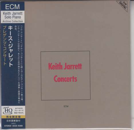 Keith Jarrett (geb. 1945): Concerts (Bregenz) (UHQ-CD) (Papersleeve), CD