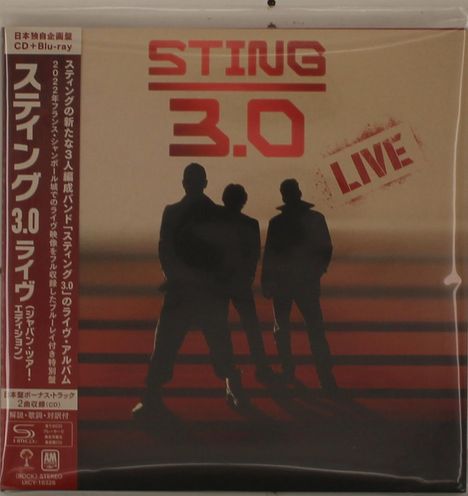 Sting (geb. 1951): 3.0 Live (Japan Tour Gatefold Edition) (SHM-CD & Blu-ray), 1 CD und 1 Blu-ray Disc