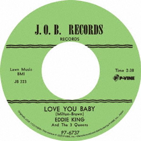 Eddie King: Love You Baby C/W Shakin' Inside, Single 7"