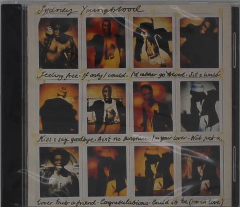 CD-Cover mit handgeschriebenem Text: "Sydney Youngblood", Songtitel, neun Polaroid-Bilder in drei Reihen.