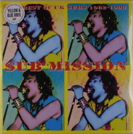 UK Subs (U.K. Subs): Sub Mission: Best Of 1982-1998 (Limited-Edition) (Yellow &amp; Blue Vinyl), 2 LPs