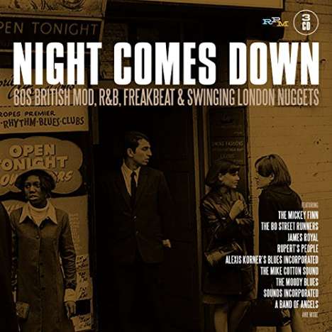 Night Comes Down: 60's British Mod, R&B, Freakbeat &amp; Swinging London Nuggets, 3 CDs