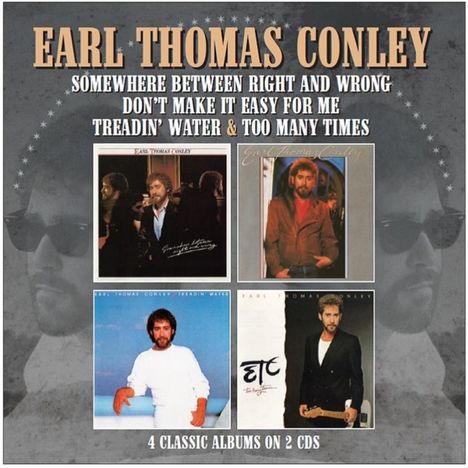Earl Thomas Conley: Treadin' Water/Too Many Times/++(4 Albums on 2CD), 2 CDs