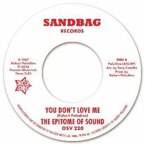 The Epitome Of Sound: You Don't Love Me Anymore / Where Were You, Single 7"