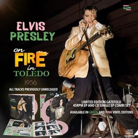 Elvis Presley (1935-1977): Elvis Presley On Fire In Toledo - 1956 (Pink Vinyl), 1 Single 7" und 1 CD