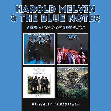 HAROLD MELVIN & THE BLUE NOTES, Vier Alben auf zwei CDs, digital remastered, zeigt vier Albumcover.