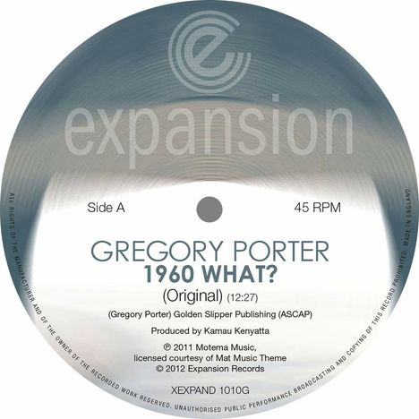 Gregory Porter (geb. 1971): 1960 What? (2019 Reissue), Single 12"