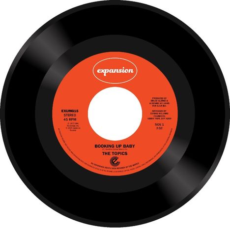 The Topics: Booking Up Baby / Giving Up, Single 7"