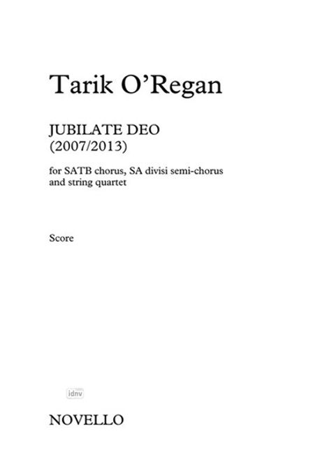 Tarik O'Regan: Jubilate Deo (Moreira) (Score and Parts), Noten