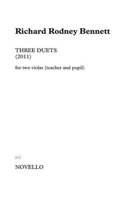 Richard Rodney Bennett: Three Duets for Two Violas (Teacher and Pupil), Noten