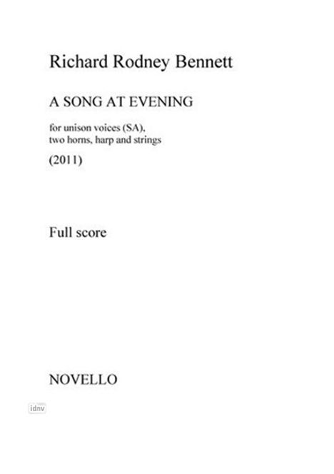 Richard Rodney Bennett: A Song At Evening (SA/Ensemble) - Full Score, Noten