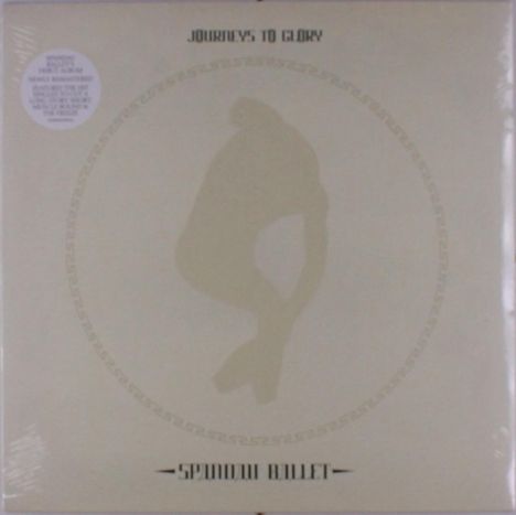 "JOURNEY'S TO GLORY" oben, "SPANDAU BALLET" unten und ein stilisierter Silhouettenumriss im Zentrum.