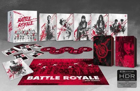 Battle Royale (2000) (Ultra HD Blu-ray &amp; Blu-ray &amp; Soundtrack CD) (UK Import), 2 Ultra HD Blu-rays, 2 Blu-ray Discs und 1 CD