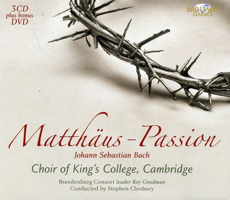 Johann Sebastian Bach (1685-1750): Matthäus-Passion BWV 244, 3 CDs und 1 DVD