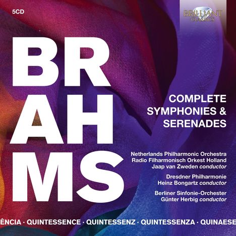 Johannes Brahms (1833-1897): Symphonien Nr.1-4, 5 CDs